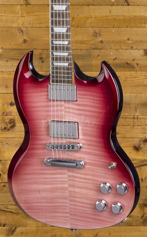 Gibson Usa Sg Standard Hp In Hot Pink Fade Peach Guitars