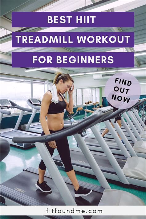A Woman On A Treadmill With The Words Best Hit Treadmill Workout For Beginners Find Out Now
