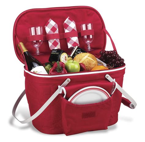 Party Picnic Collapsible Insulated Picnic Basket For Two