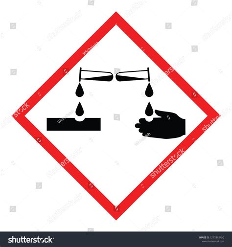 Science Laboratory Safety Chemical Hazard Signs Stock Vector Royalty