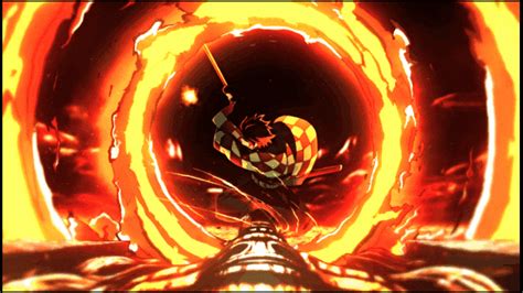 An Animated Image Of A Person In The Middle Of A Tunnel With Fire