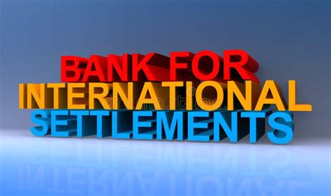 Bank For International Settlements On Blue Stock Illustration