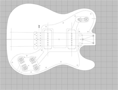 Telecaster Custom Deluxe Template Guitar Building Luthier Guitar Guitar Design
