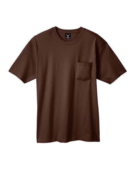 Hanes Hanes Beefy T Men S Pocket T Shirt 5190 L Brown Walmart