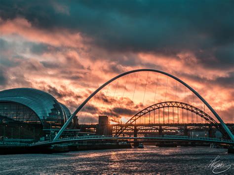 Newcastle Quayside at Sunset