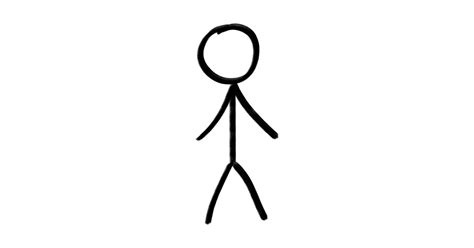 Single Stick Figure Hand Drawn In Very Simple Lines Stick Figure T