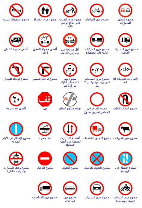 Isharat Seir إشارات السير Isharat Traffic Signs In Arabic Traffic Signs