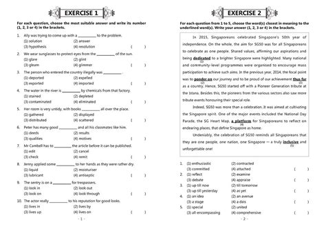 Microsoft Excel Vocabulary Worksheet