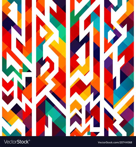 Colored Geometric Seamless Pattern Royalty Free Vector Image