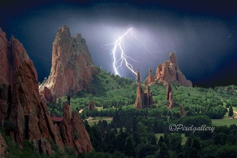 We visited the stunning garden of the gods in southern illinois on our 50 state road trip. Lightning Strikes the Garden of the Gods Colorado Springs