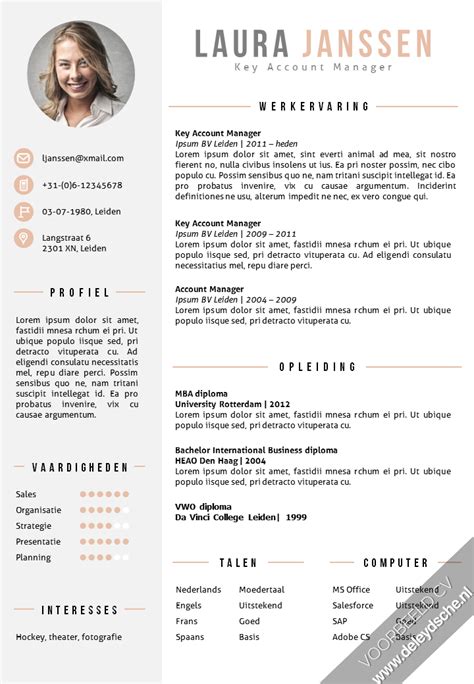 Editable professional layouts & formats with example cv content. 20+ Voorbeeld CV's + Infographic CV