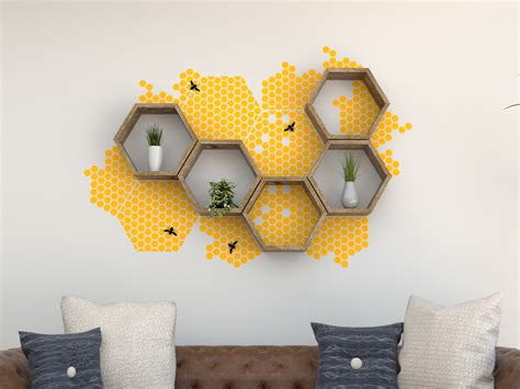 Bee crafts easy drawings bee felt crafts preschool crafts bee printables art drawings for kids bee coloring pages bee theme. Vinyl Wall Decal | Wall Stickers | Honeycomb Decal | Wall ...