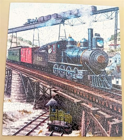 Pre Loved Sunsout Locomotive Cxb 14919 500 Piece Piece Steam Train