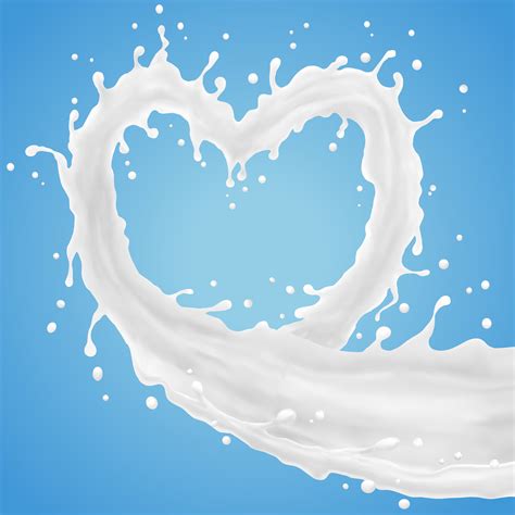 Heart Shaped Of Milk With Splash And Pouring 834530 Vector Art At Vecteezy
