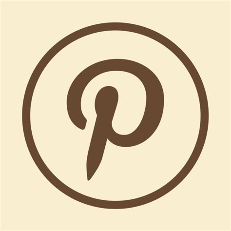 Brown Pinterest App Icon Icone