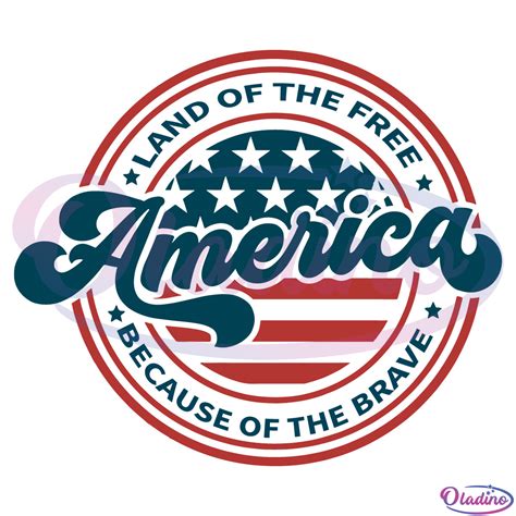America The Land Of The Free SVG PNG Digital File