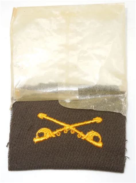 Original Wwii Us Army Cavalry Officer Sew On Branch Insignia Pair Patch