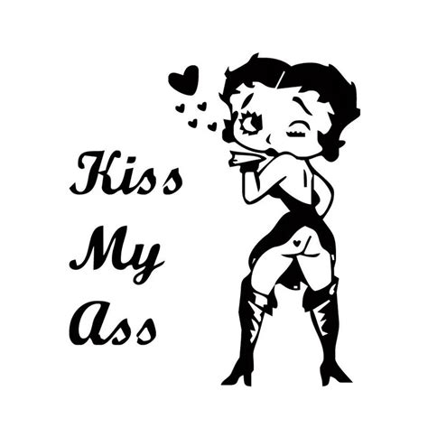 16 18 4cm kiss my ass funny car sticker vinyl decal personality decorative accessories c4 0913