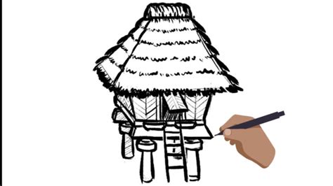 How To Draw A Traditional Ifugao House Youtube
