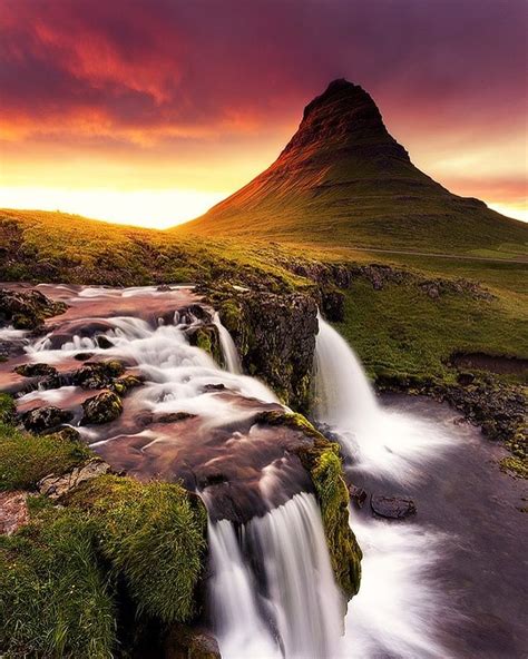 Earth Official On Instagram Iconic Sunset In Kirkjufell Iceland
