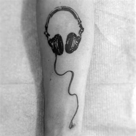 50 Headphones Tattoo Designs For Men Musical Ideas