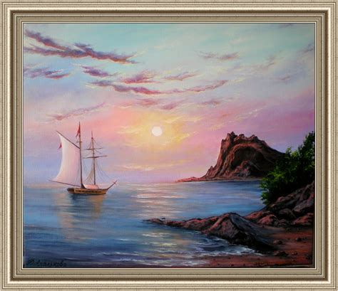 Sea Landscape Oil Painting Original Art Ocean Painting N Etsy