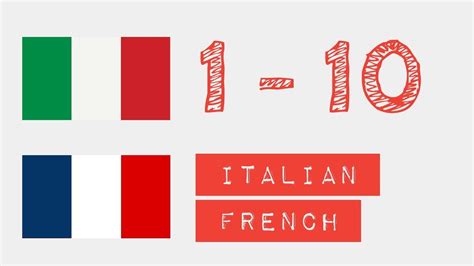 Nombres De 1 à 10 Italien Français Youtube