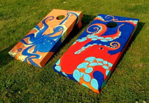 Diy Painted Cornhole Cornhole Boards Designs Custom Cornhole Boards