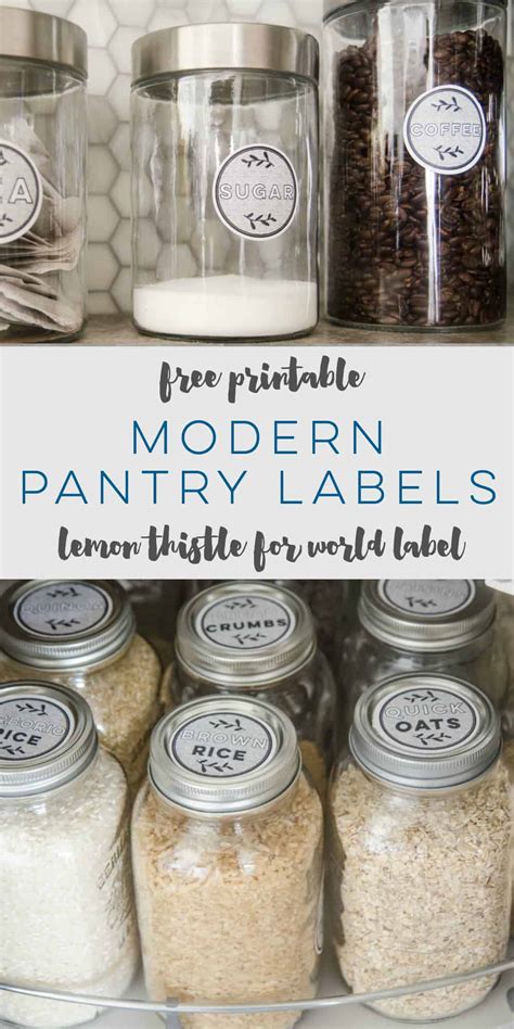 Download our free label templates, available in all standard sizes. Free Modern Printable Pantry Labels By LemonThisle | Free ...