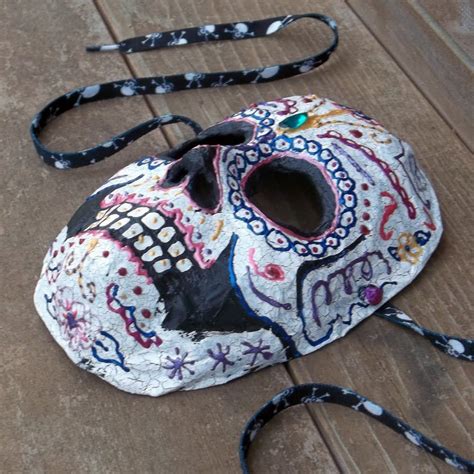 All Things Crafty Sugar Skull Paper Mache Mask Paper Mache Mask