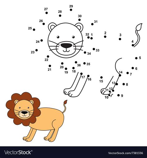 Lion Extreme Dot To Dot Connect The Dots By Tims Printables Tpt Images