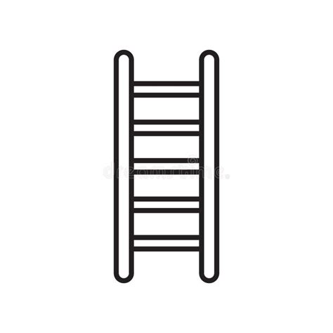 Ladder Icon Vector Isolated On White Background Ladder Sign Sign And
