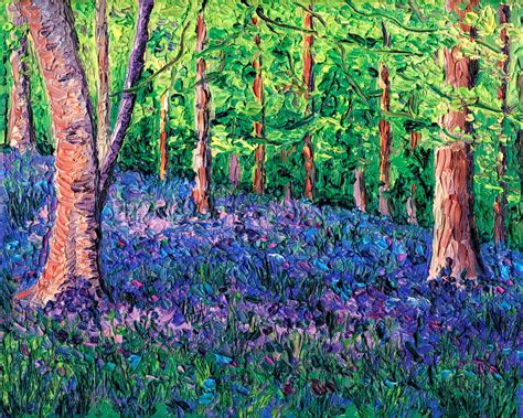 Audras Oil Paintings Bluebell Forest 2010 8 X 10