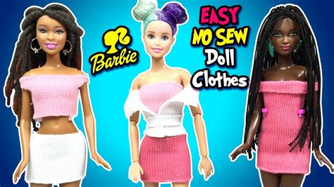 How To Make Easy No Sew Doll Clothes For Barbie Diy