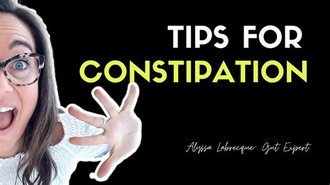 Constipation Tips - YouTube