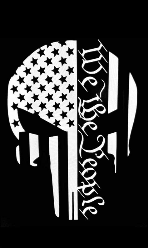 Usa We The People American Flag Skull Punisher Decal Vinyl Etsy