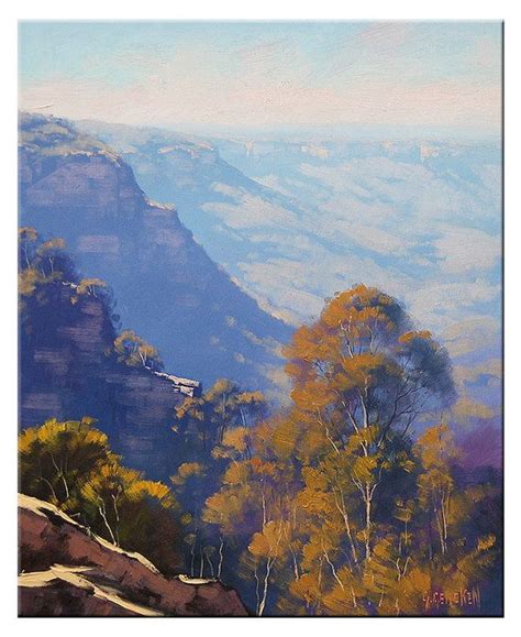 Blue Mountains Painting Landscape Painting Original Oil By Etsy