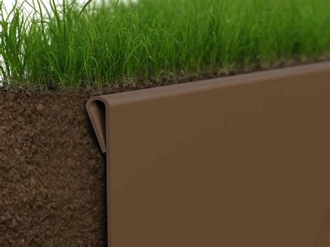 100mm Galvanised Brown Lawn Edging Metal Edging 1mtr Lengths Edgescape