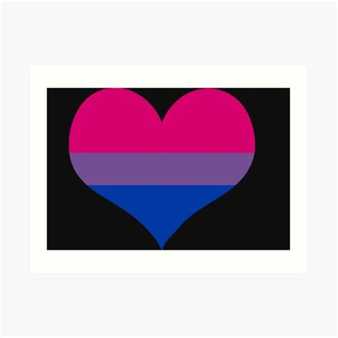 Bisexual Flag Heart Art Print By Theindigowitch Redbubble
