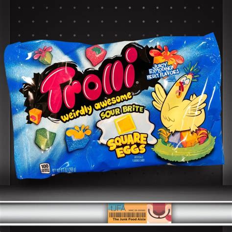trolli weirdly awesome sour brite square eggs  junk