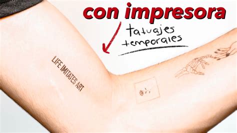 DIY tatuajes temporales AeStHeTiC fáciles con impresora YouTube