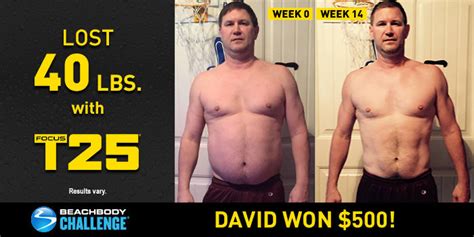 Focus T25 Results Down 40 Pounds In 14 Weeks Bodi
