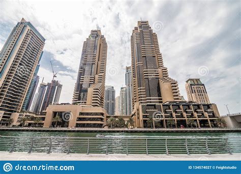 Dubai United Arab Emirates October 2018 Modern Architecture High
