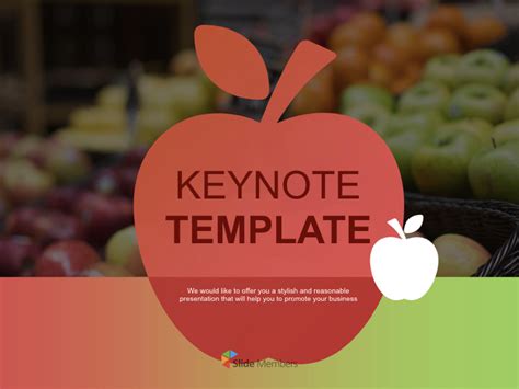 Arranged Apples Free Keynote Template Design