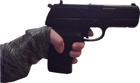 Thumb Image Transparent Background Hand Holding Gun Transparent