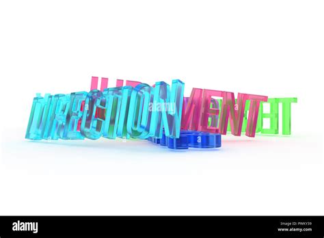 Direction Business Conceptual Colorful 3d Rendered Words