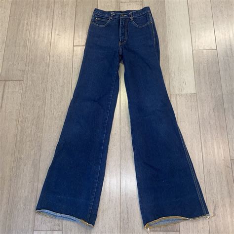 Vtg 60s 70s Bell Bottom Jeans Brittania Womens Denim Gem