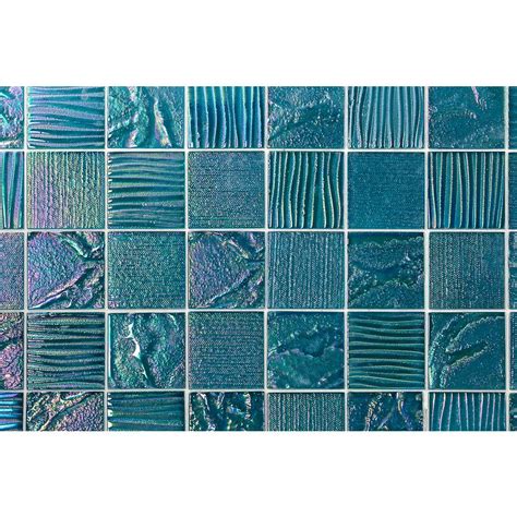 She was so incredibly patient and helpful. Ivy Hill Tile Marina Iridescent Aqua Squares 12 in. x 12 ...