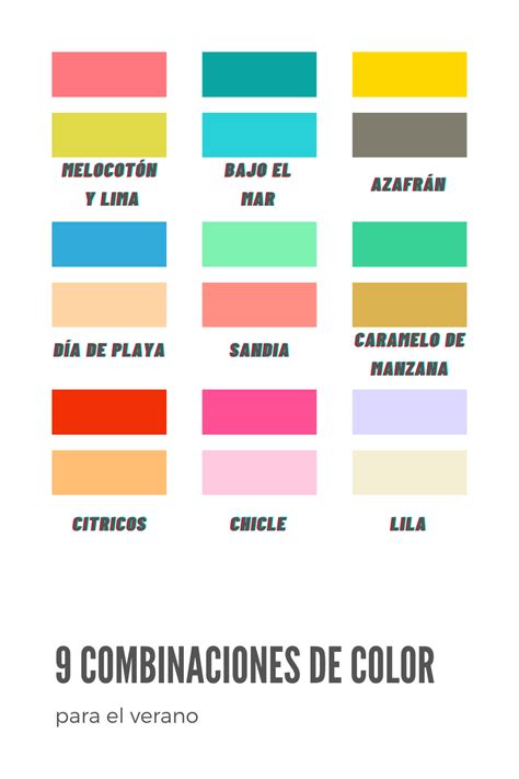 9 Combinaciones De Color Para El Verano Combinación De Colores