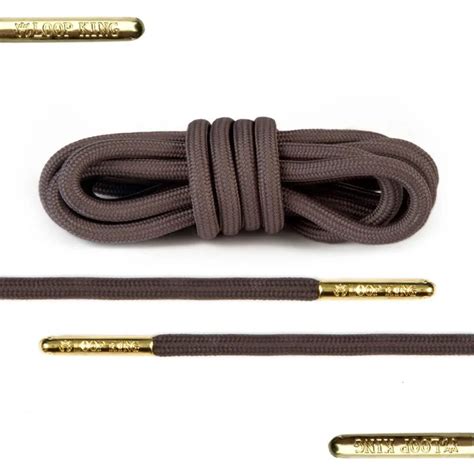 Luxury Royal Blue Leather Shoe Laces With Gold Tips From Loop King